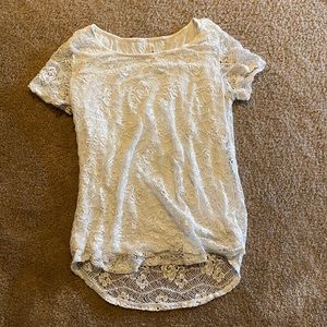Medium White Lace Top